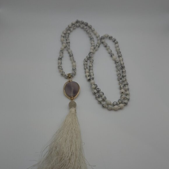 Hangs 24 Inches Wrapped Prayer Beads Necklace B142 - Picture 2 of 6